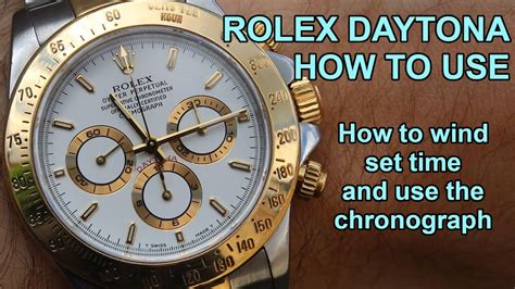 rolex daytona button function|rolex daytona setting instructions.